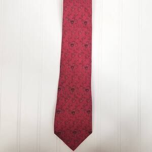 Versace Medusa Head Red Silk Tie